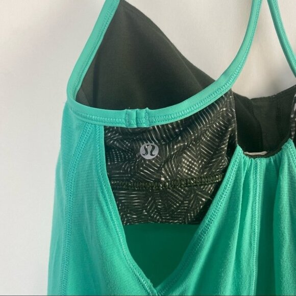 Lululemon | Roll Out Tank | Built in Bra | Bali Breeze/ Jazzy Green - Picture 5 of 8